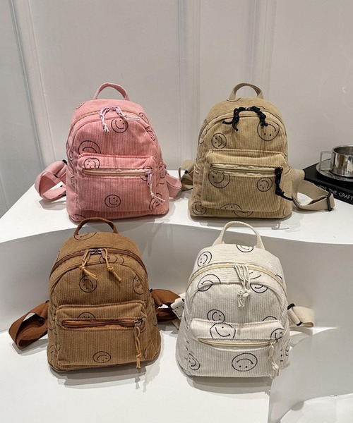 lulunoix/コーデュロイスマイルリュック N15460（バックパック