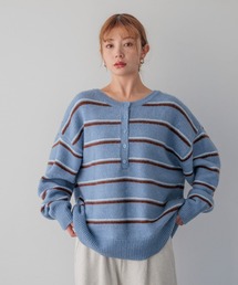 BAYFLOW | 2WAYボーダーニットプルオーバー(ニット/セーター)