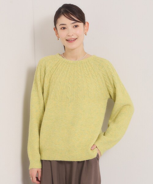 ITS'DEMO（イッツデモ）の「【手洗い可】求心柄ニット（ニット/セーター・レディース・ライトグレー/サックスブルー/ライトベージュ/イエロー系その他・00）」の4枚目の写真
