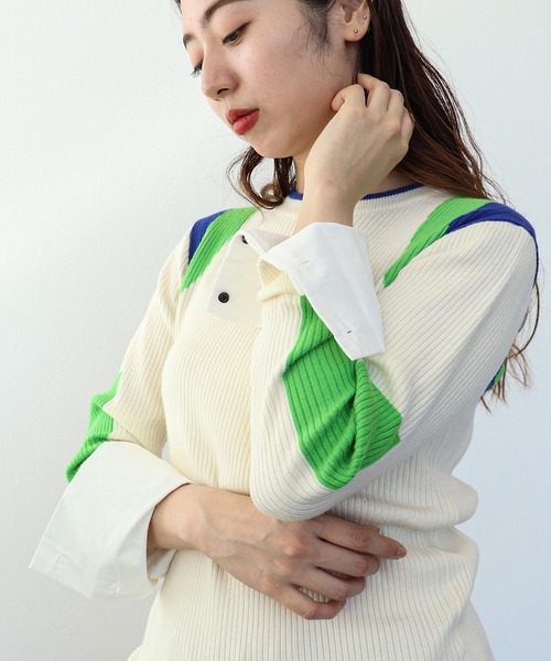Cepica（セピカ）の「【MARECHAL TERRE / マルシャルテル】リブニットトップス（ニット/セーター・レディース・ラベンダー/グレー/アイボリー・FREE）」の5枚目の写真
