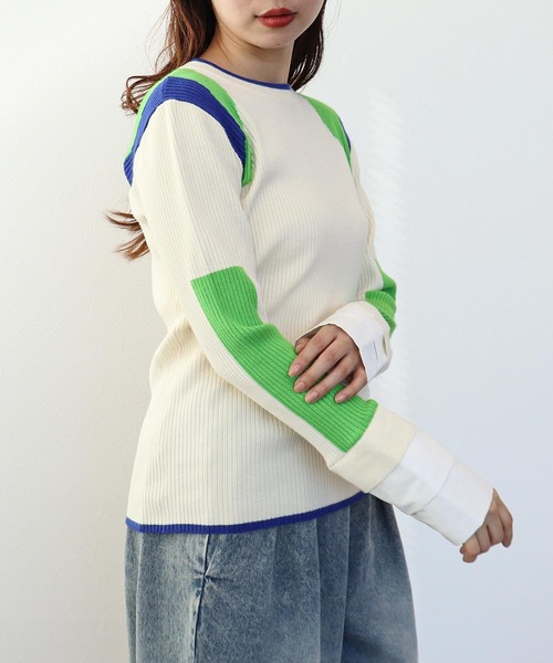 Cepica（セピカ）の「【MARECHAL TERRE / マルシャルテル】リブニットトップス（ニット/セーター・レディース・ラベンダー/グレー/アイボリー・FREE）」の7枚目の写真