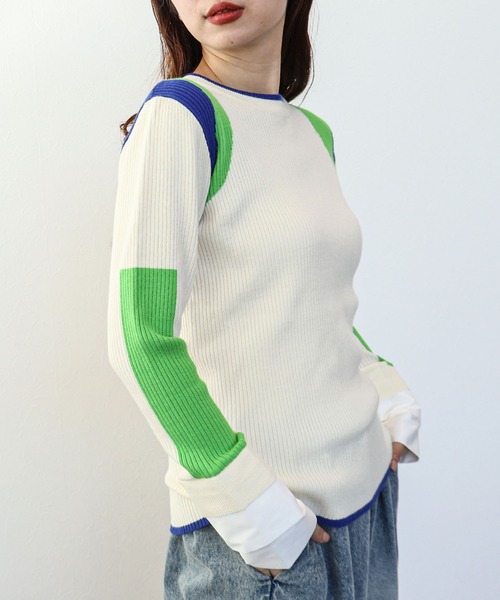 Cepica（セピカ）の「【MARECHAL TERRE / マルシャルテル】リブニットトップス（ニット/セーター・レディース・ラベンダー/グレー/アイボリー・FREE）」の8枚目の写真