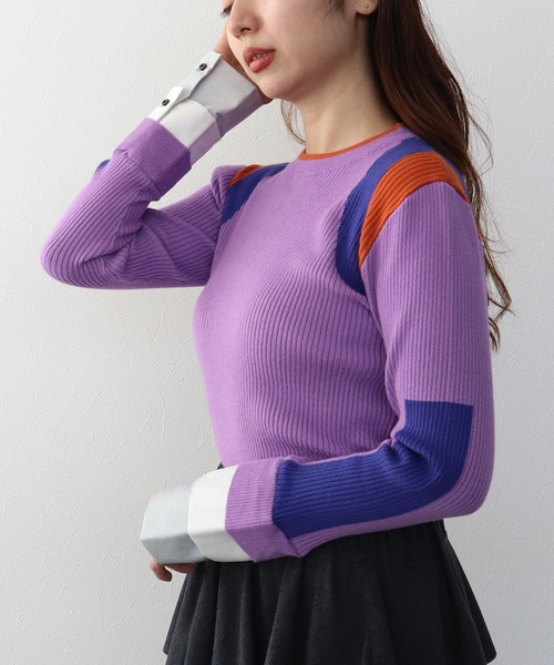 Cepica（セピカ）の「【MARECHAL TERRE / マルシャルテル】リブニットトップス（ニット/セーター・レディース・ラベンダー/グレー/アイボリー・FREE）」の14枚目の写真