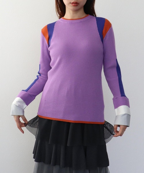 Cepica（セピカ）の「【MARECHAL TERRE / マルシャルテル】リブニットトップス（ニット/セーター・レディース・ラベンダー/グレー/アイボリー・FREE）」の18枚目の写真