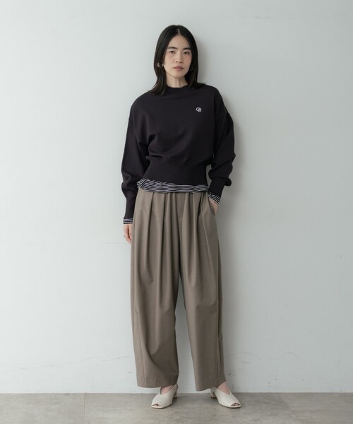 GALLEST(ギャレスト)の「カーヴィーパンツ【接触冷感】(その他パンツ・レディース・カーキ系5/グレー系4/オフホワイト・36/38/40)」の6枚目の写真