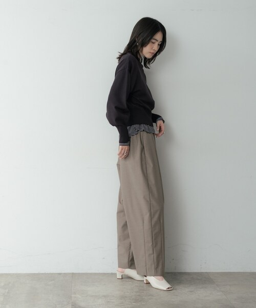 GALLEST(ギャレスト)の「カーヴィーパンツ【接触冷感】(その他パンツ・レディース・カーキ系5/グレー系4/オフホワイト・36/38/40)」の7枚目の写真