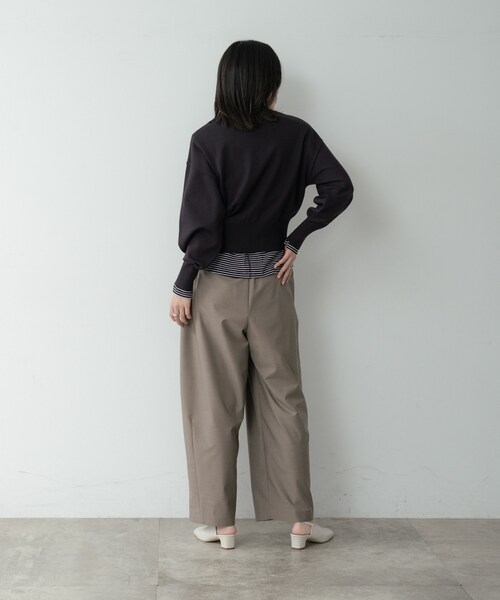 GALLEST(ギャレスト)の「カーヴィーパンツ【接触冷感】(その他パンツ・レディース・カーキ系5/グレー系4/オフホワイト・36/38/40)」の8枚目の写真
