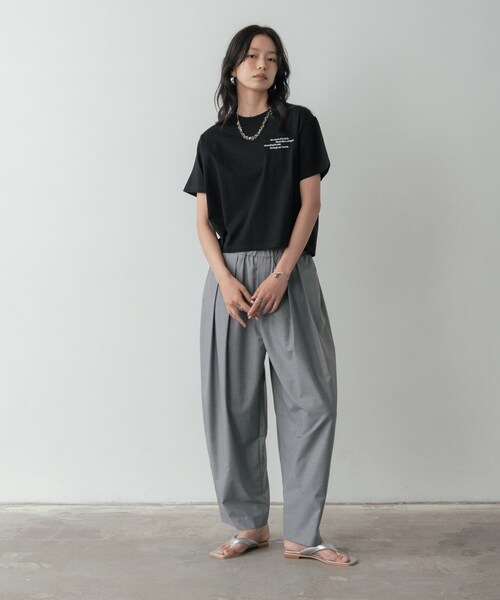 GALLEST(ギャレスト)の「カーヴィーパンツ【接触冷感】(その他パンツ・レディース・カーキ系5/グレー系4/オフホワイト・36/38/40)」の7枚目の写真