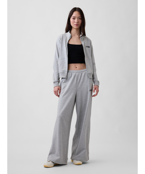 GAP(ギャップ)の「フレンチテリー GAP1969ロゴ バギー ワイドスウェットパンツ(スウェットパンツ・レディース・グレー/ブラック・XS/XXS/L/M/S)」の3枚目の写真