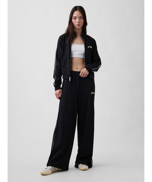 GAP(ギャップ)の「フレンチテリー GAP1969ロゴ バギー ワイドスウェットパンツ(スウェットパンツ・レディース・グレー/ブラック・XS/XXS/L/M/S)」の4枚目の写真