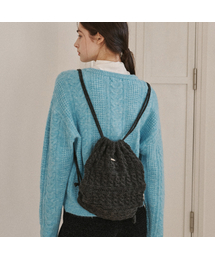 ODER（オディエール）の「モヘアケーブルニットバックパック-チャコール（バックパック/リュック）」