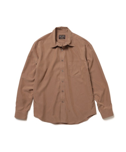 MR.OLIVE(ミスターオリーブ)の「T/R POWDER CLOTH / REGULAR COLLAR SHIRT /M261113(シャツ/ブラウス・メンズ・ブラック/キャメル・SMALL/MEDIUM/LARGE)」の7枚目の写真