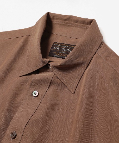 MR.OLIVE(ミスターオリーブ)の「T/R POWDER CLOTH / REGULAR COLLAR SHIRT /M261113(シャツ/ブラウス・メンズ・ブラック/キャメル・SMALL/MEDIUM/LARGE)」の10枚目の写真