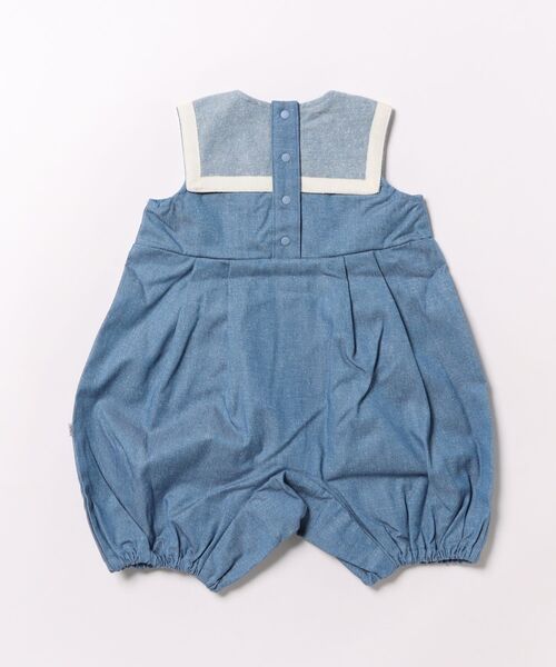 maarook(マルーク)の「ネップデニムbabyロンパース(ロンパース・キッズ・ブルー・70cm/80cm)」の2枚目の写真
