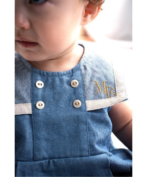 maarook(マルーク)の「ネップデニムbabyロンパース(ロンパース・キッズ・ブルー・70cm/80cm)」の4枚目の写真