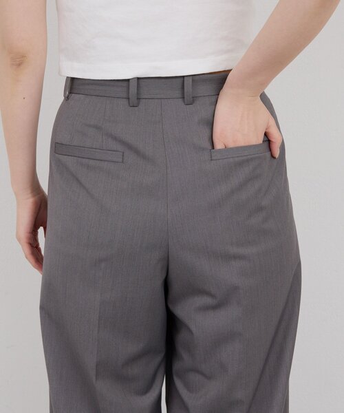 GALLARDAGALANTE（ガリャルダガランテ）の「【手洗い可】タックストレートパンツ（その他パンツ・レディース・ベージュ/グレー・1/0）」の13枚目の写真