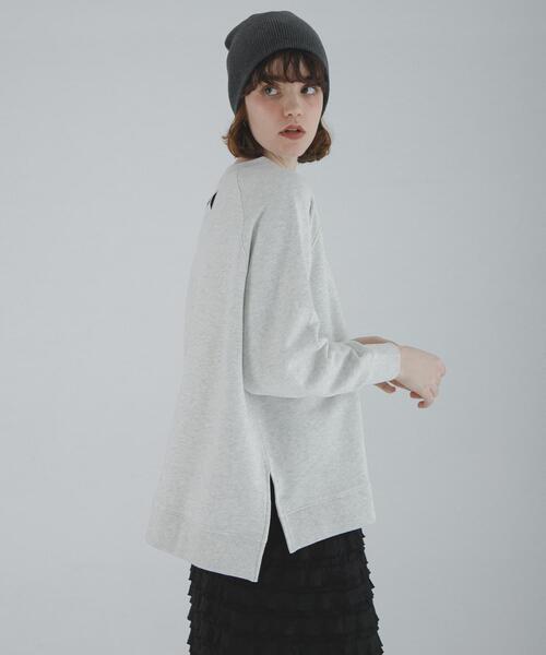 URBAN RESEARCH Sonny Label（アーバンリサーチサニーレーベル）の「裏毛ラグランワイドスウェットプルオーバー（スウェット・レディース・ピンク/チャコールグレー/オートミール・FREE）」の7枚目の写真