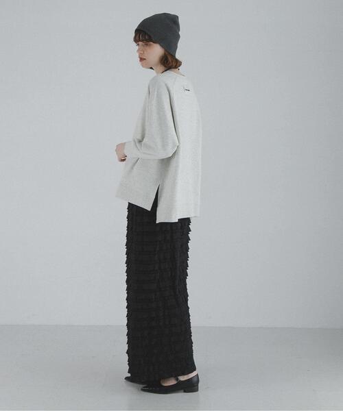 URBAN RESEARCH Sonny Label（アーバンリサーチサニーレーベル）の「裏毛ラグランワイドスウェットプルオーバー（スウェット・レディース・ピンク/チャコールグレー/オートミール・FREE）」の9枚目の写真