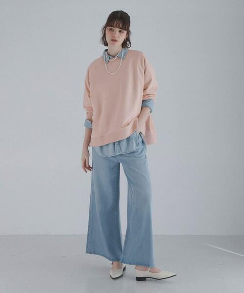 URBAN RESEARCH Sonny Label（アーバンリサーチサニーレーベル）の「裏毛ラグランワイドスウェットプルオーバー（スウェット・レディース・ピンク/チャコールグレー/オートミール・FREE）」の17枚目の写真