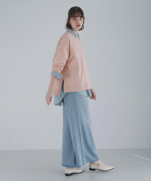 URBAN RESEARCH Sonny Label（アーバンリサーチサニーレーベル）の「裏毛ラグランワイドスウェットプルオーバー（スウェット・レディース・ピンク/チャコールグレー/オートミール・FREE）」の18枚目の写真