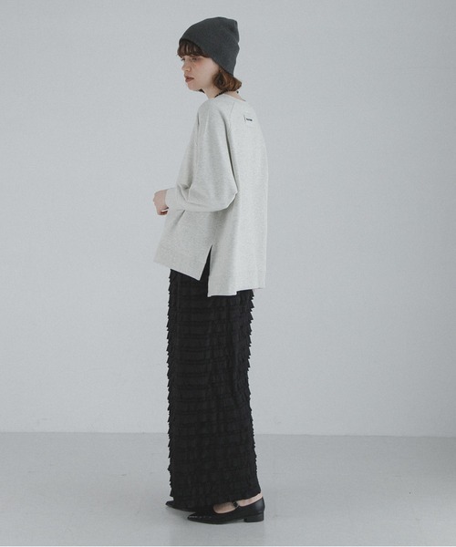 URBAN RESEARCH Sonny Label（アーバンリサーチサニーレーベル）の「裏毛ラグランワイドスウェットプルオーバー（スウェット・レディース・ピンク/チャコールグレー/オートミール・FREE）」の4枚目の写真