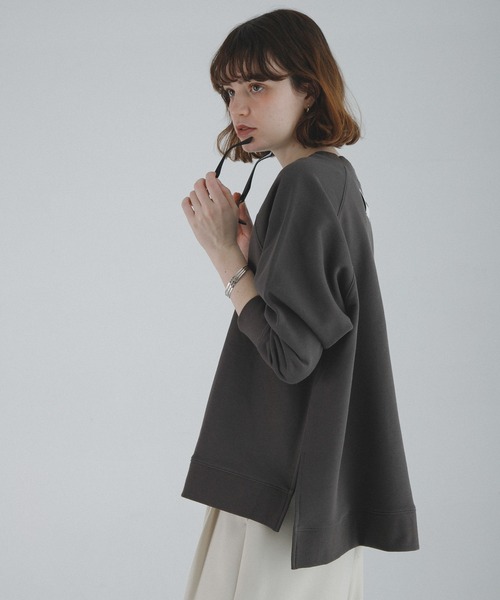 URBAN RESEARCH Sonny Label（アーバンリサーチサニーレーベル）の「裏毛ラグランワイドスウェットプルオーバー（スウェット・レディース・ピンク/チャコールグレー/オートミール・FREE）」の8枚目の写真