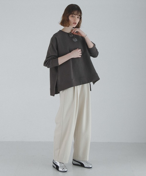 URBAN RESEARCH Sonny Label（アーバンリサーチサニーレーベル）の「裏毛ラグランワイドスウェットプルオーバー（スウェット・レディース・ピンク/チャコールグレー/オートミール・FREE）」の10枚目の写真