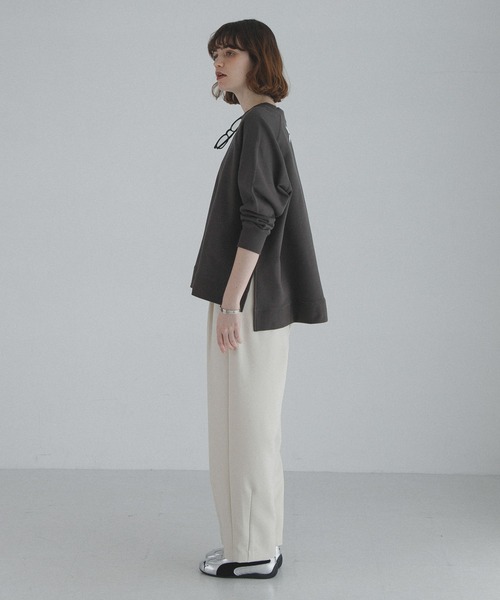 URBAN RESEARCH Sonny Label（アーバンリサーチサニーレーベル）の「裏毛ラグランワイドスウェットプルオーバー（スウェット・レディース・ピンク/チャコールグレー/オートミール・FREE）」の11枚目の写真