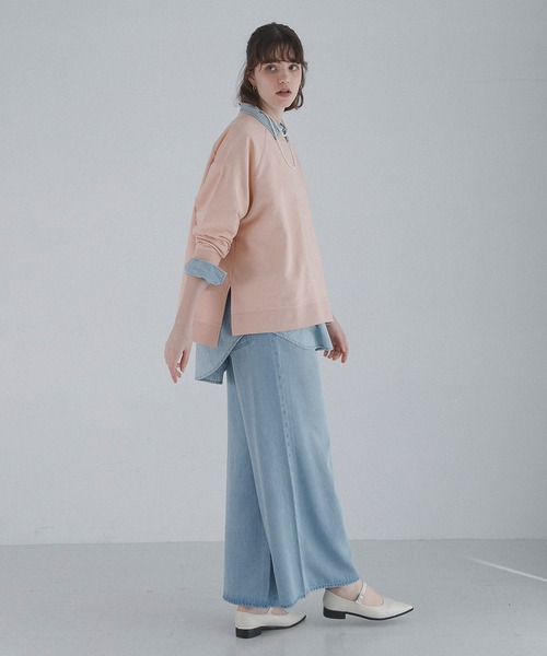 URBAN RESEARCH Sonny Label（アーバンリサーチサニーレーベル）の「裏毛ラグランワイドスウェットプルオーバー（スウェット・レディース・ピンク/チャコールグレー/オートミール・FREE）」の18枚目の写真