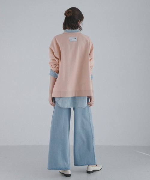 URBAN RESEARCH Sonny Label（アーバンリサーチサニーレーベル）の「裏毛ラグランワイドスウェットプルオーバー（スウェット・レディース・ピンク/チャコールグレー/オートミール・FREE）」の19枚目の写真