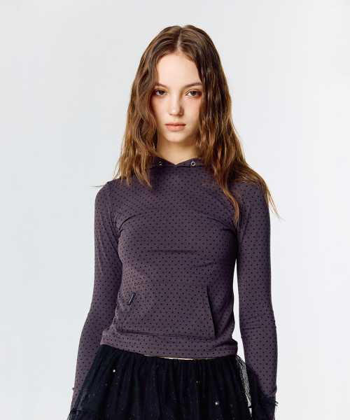 LARTIGENT（ラーティゼン）の「L15 SLIM LONG HOOD TEE(DARK BROWN)（パーカー・レディース・その他・FREE）」の3枚目の写真