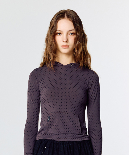 LARTIGENT（ラーティゼン）の「L15 SLIM LONG HOOD TEE(DARK BROWN)（パーカー・レディース・その他・FREE）」の5枚目の写真