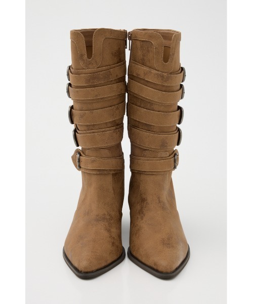 LAGUA GEM(ラグアジェム)の「BELTED MIDDLE ブーツ(ブーツ・レディース・ベージュ/ブラック・SMALL/MEDIUM/LARGE)」の10枚目の写真