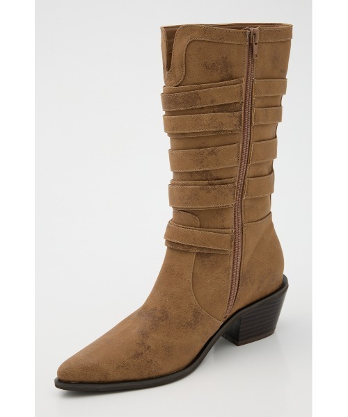 LAGUA GEM(ラグアジェム)の「BELTED MIDDLE ブーツ(ブーツ・レディース・ベージュ/ブラック・SMALL/MEDIUM/LARGE)」の15枚目の写真