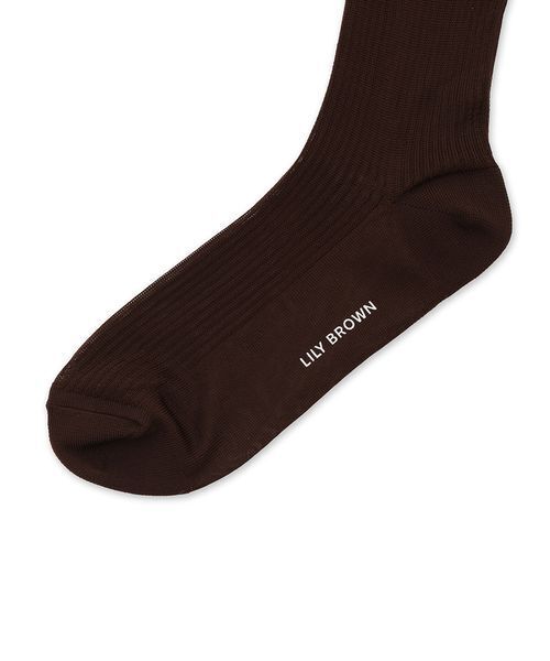 LILY BROWN（リリーブラウン）の「シアーリブハイソックス（ソックス/靴下・レディース・ライトブルー/イエロー/ブラウン・F）」の14枚目の写真