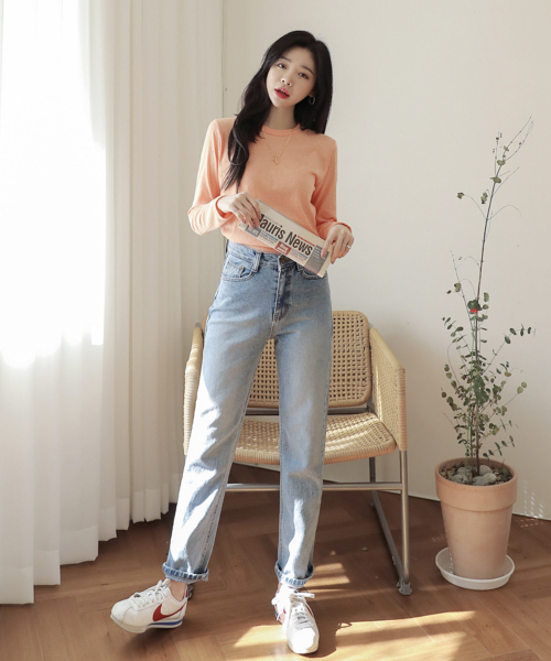 BBAEBBAE（ペッペ）の「国内製作のハイウエストボーイフィットワイドデニムパンツ（デニムパンツ・レディース・その他・S/M/L）」の3枚目の写真