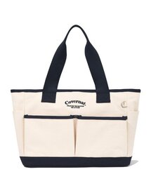 アーチロゴビッグキャンバストートバッグネイビー
