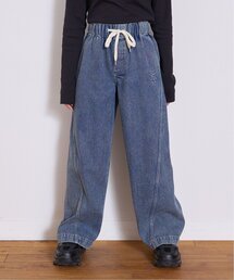 LOVETOXIC | サマ見えイージープルオンパンツ(デニムパンツ)
