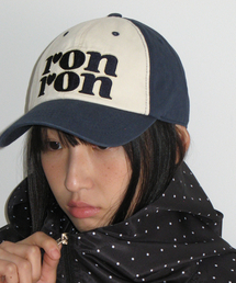 RONRON（ロンロン）の「LOGO BALL CAP IVORY NAVY（キャップ）」