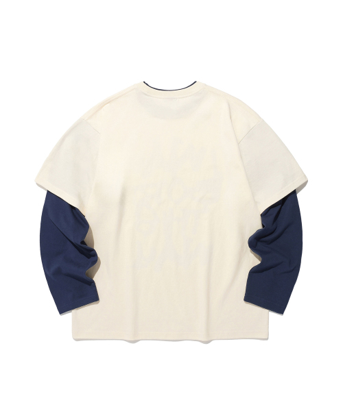 ISTKUNST(イストクンスト)の「BORN THIS LAYERED LS TEE_IVORY(IK2EFMT550A)(Tシャツ/カットソー・レディース・アイボリー・S)」の2枚目の写真