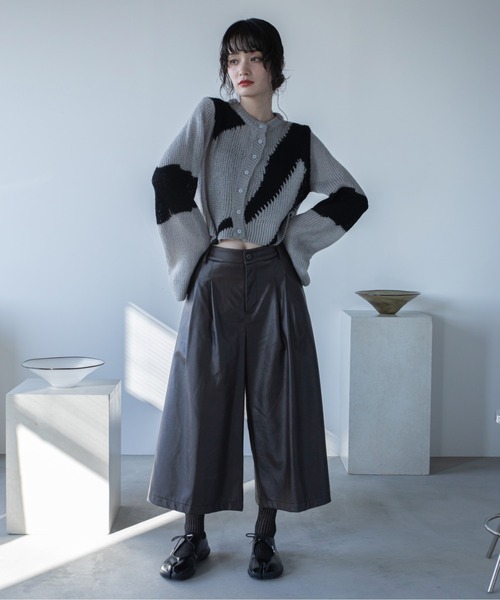 VACANCY（ヴァカンシー）の「ウェーブ配色透かし編みカーディガン（カーディガン/ボレロ・レディース・グレー/ライトブルー/パープル・FREE）」の15枚目の写真