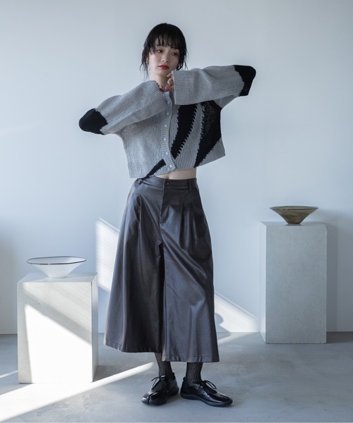 VACANCY（ヴァカンシー）の「ウェーブ配色透かし編みカーディガン（カーディガン/ボレロ・レディース・グレー/ライトブルー/パープル・FREE）」の19枚目の写真