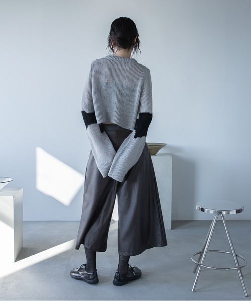 VACANCY（ヴァカンシー）の「ウェーブ配色透かし編みカーディガン（カーディガン/ボレロ・レディース・グレー/ライトブルー/パープル・FREE）」の20枚目の写真