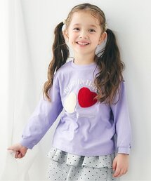 apres les cours | バラエティかぎ針モチーフTシャツ_ジュニア対応(Tシャツ/カットソー)