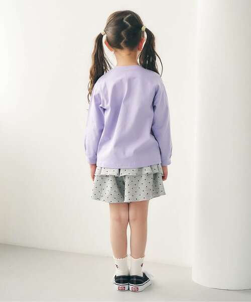 apres les cours（アプレレクール）の「バラエティかぎ針モチーフTシャツ_ジュニア対応（Tシャツ/カットソー・キッズ・ラベンダー/ミント/イエロー/アイボリー・80/90/100/110/120/130/140）」の8枚目の写真