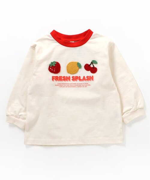 apres les cours（アプレレクール）の「バラエティかぎ針モチーフTシャツ_ジュニア対応（Tシャツ/カットソー・キッズ・ラベンダー/ミント/イエロー/アイボリー・80/90/100/110/120/130/140）」の12枚目の写真