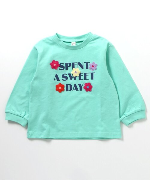 apres les cours（アプレレクール）の「バラエティかぎ針モチーフTシャツ_ジュニア対応（Tシャツ/カットソー・キッズ・ラベンダー/ミント/イエロー/アイボリー・80/90/100/110/120/130/140）」の16枚目の写真