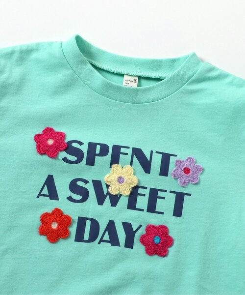 apres les cours（アプレレクール）の「バラエティかぎ針モチーフTシャツ_ジュニア対応（Tシャツ/カットソー・キッズ・ラベンダー/ミント/イエロー/アイボリー・80/90/100/110/120/130/140）」の21枚目の写真