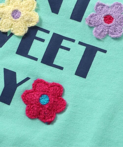 apres les cours（アプレレクール）の「バラエティかぎ針モチーフTシャツ_ジュニア対応（Tシャツ/カットソー・キッズ・ラベンダー/ミント/イエロー/アイボリー・80/90/100/110/120/130/140）」の22枚目の写真