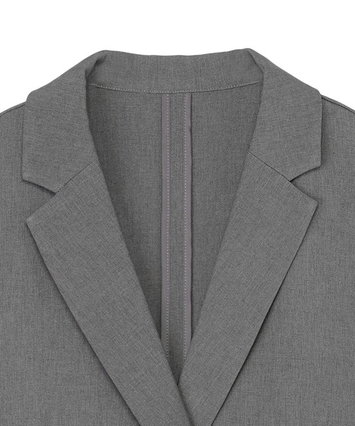 TOKYO SHIRTS（トウキョウシャツ）の「ダブルテーラード ジャケット セットアップ可能（テーラードジャケット・レディース・グレー/ネイビー・L/M）」の5枚目の写真